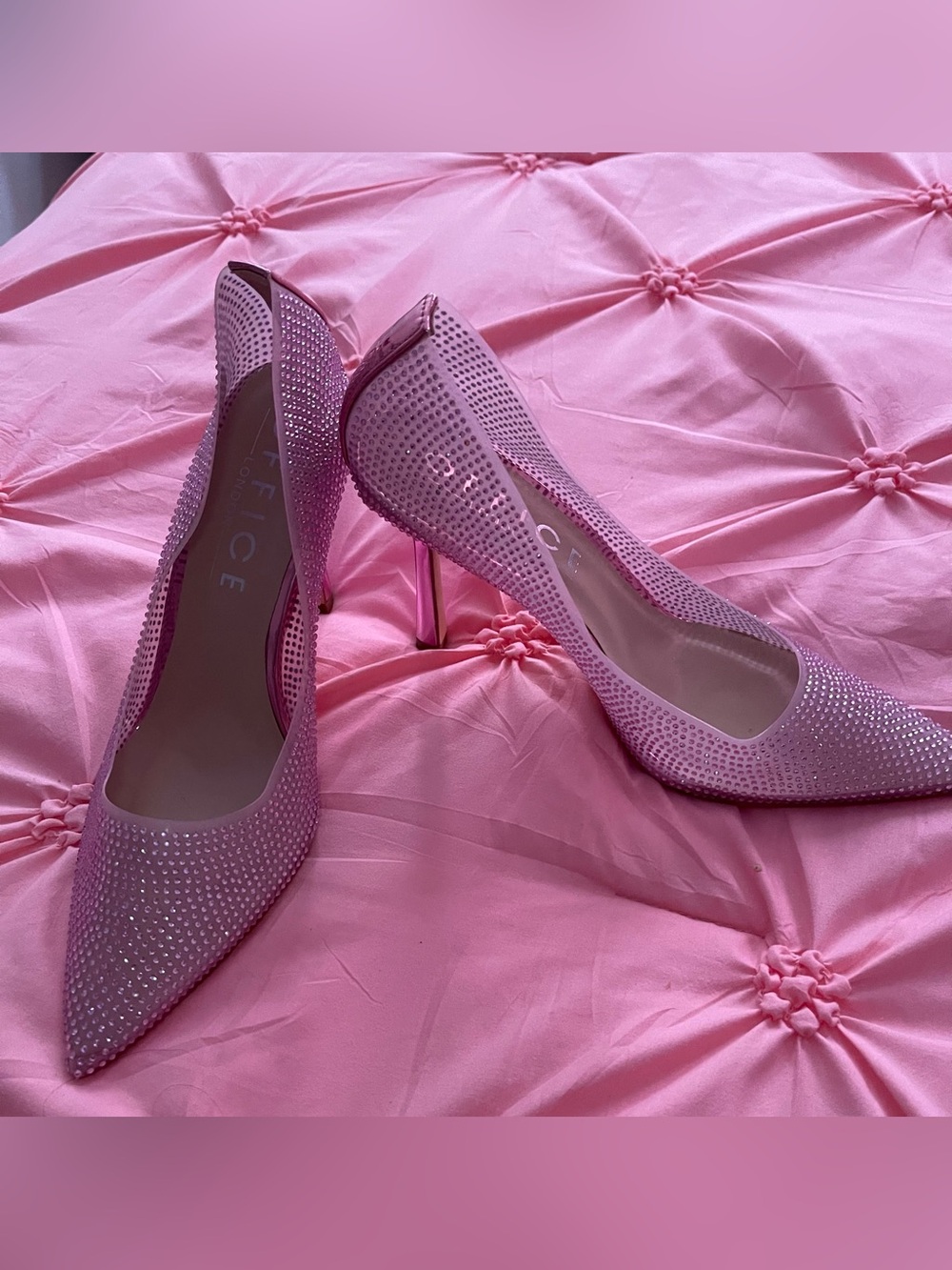Stiletto crystal, pink Heels